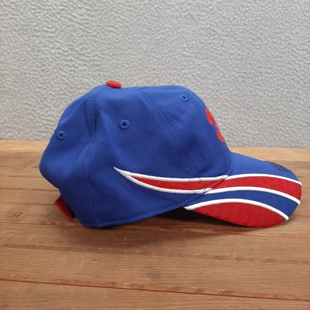 NASCAR Hat Adult Blue Red White Strap Back Dad Cap Roush Racing Embroidered‎ Y2K
